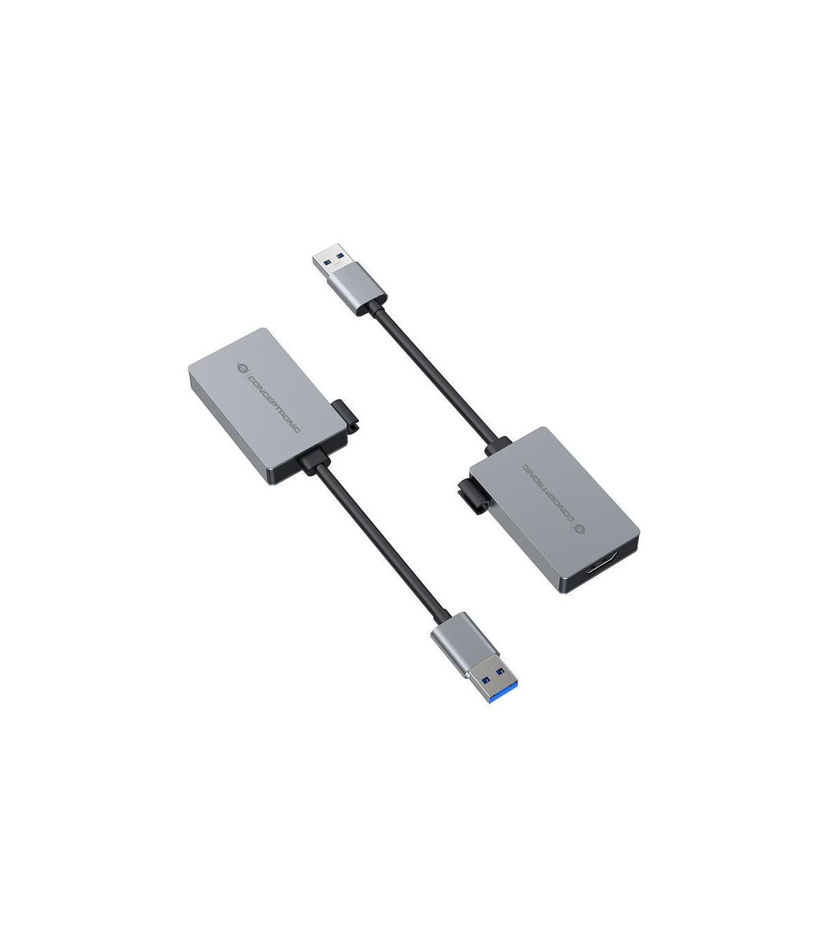 Adaptador usb 3.0 a hdmi conceptronic 16cm -  macho - hembra