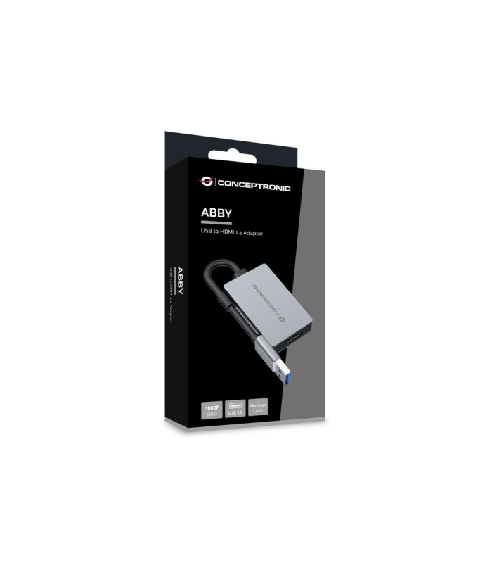 Adaptador usb 3.0 a hdmi conceptronic 16cm -  macho - hembra