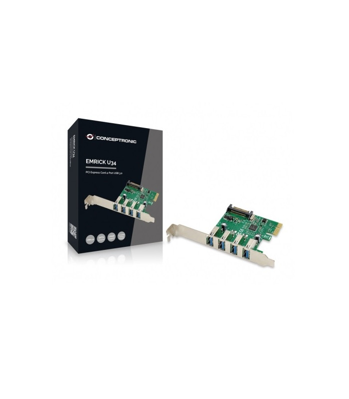 Tarjeta conceptronic pci express 4 puertos usb 3.0 emrick u64