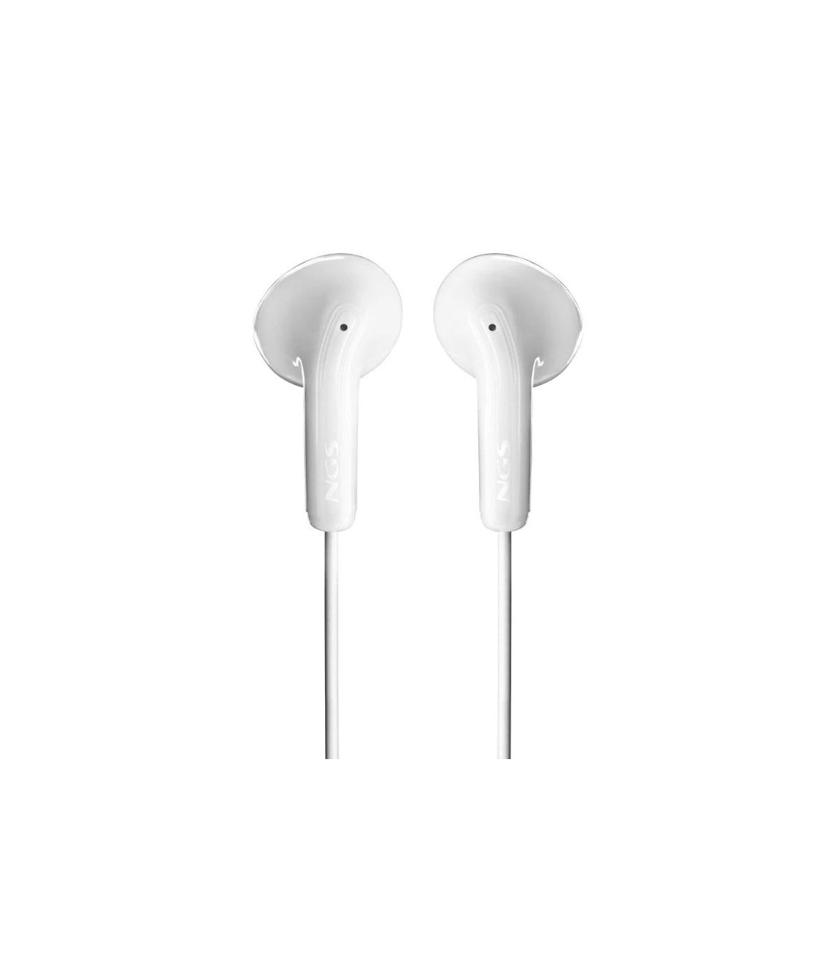 NGS Auricular Blanco Estéreo con cable JACK 3.5 mm