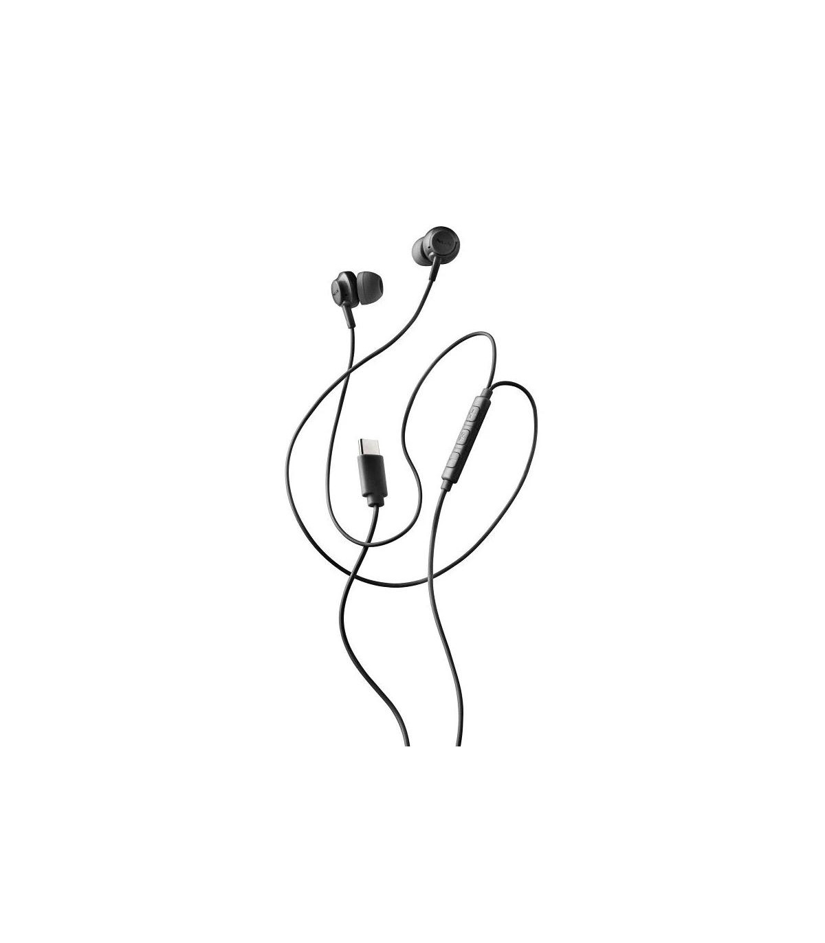 NGS Auricular Negro Estéreo USB-C Con Cable