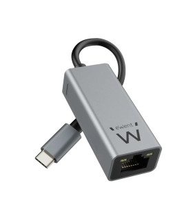 EWENT ADAPTADOR DE RED GIGABIT USB-C ALUMINIO