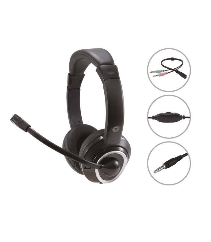 Auricular conceptronic polona02ba - jack 3.5mm - microfono - control volumen