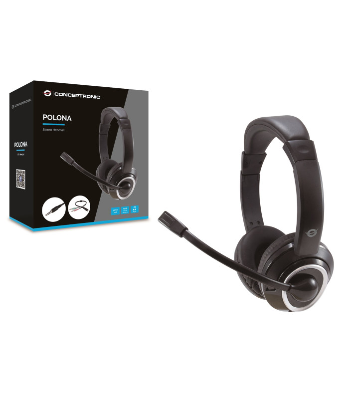Auricular conceptronic polona02ba - jack 3.5mm - microfono - control volumen