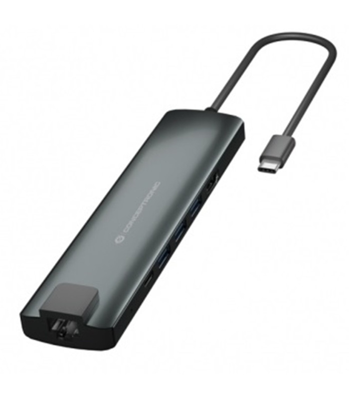 Adaptador conceptronic usb tipo c 9 en 1 hdmi -  usb - c -  pd -  usb 3.0 -  sd -  micro sd -  rj45
