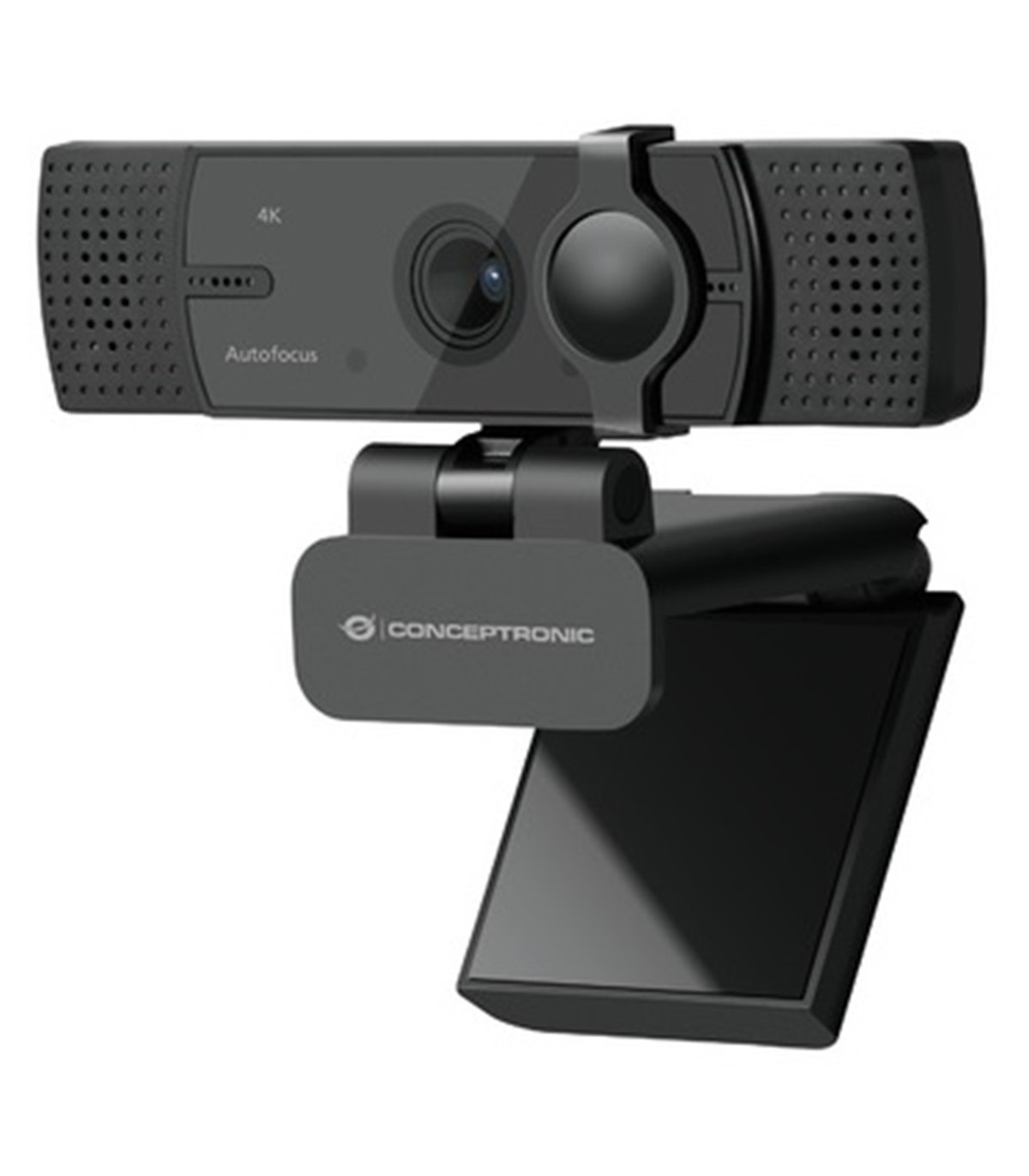 Webcam 4k conceptronic amdis07b 8.3mp -  4k ultra hd - usb - angulo vision 80º - enfoque automatico - doble microfono integrado