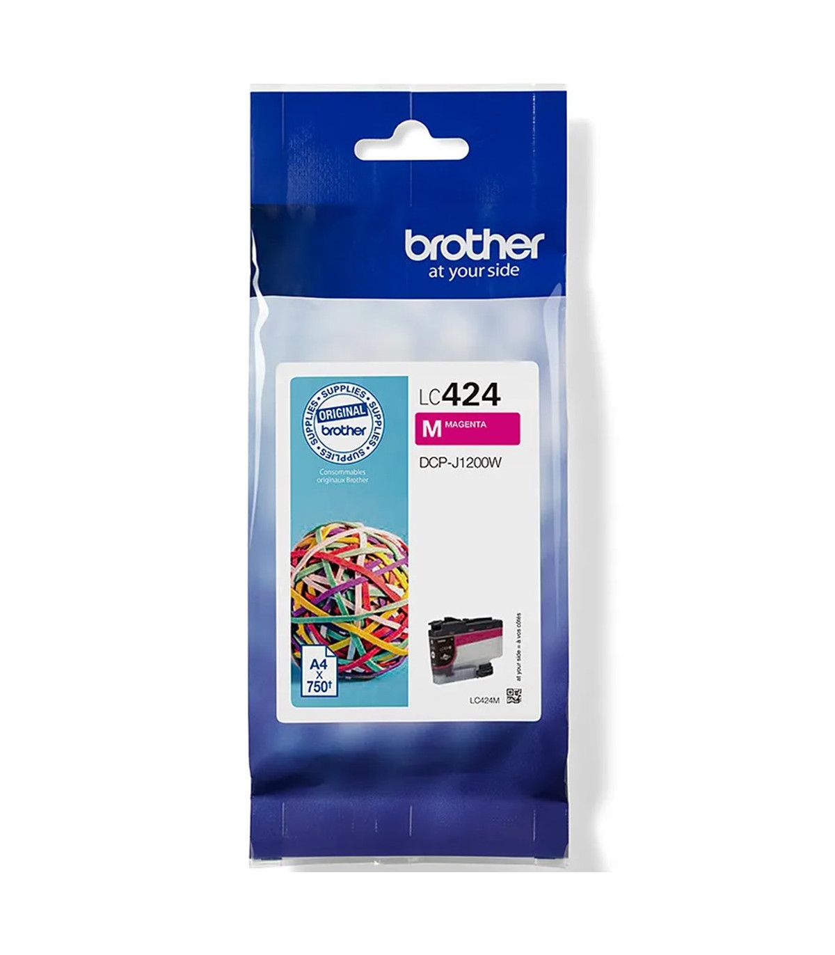 Cartucho tinta brother lc424m magenta 750 paginas
