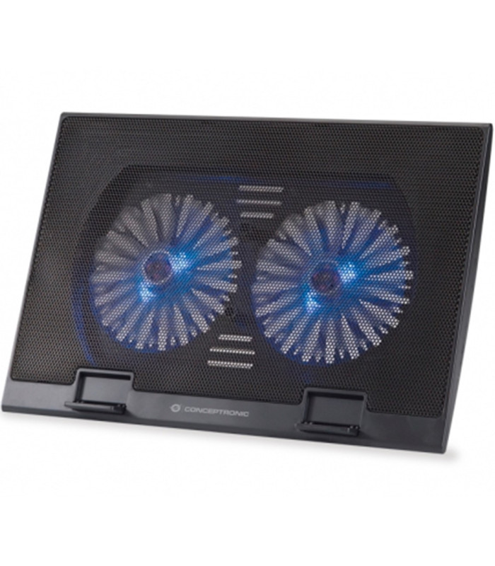 Base refrigeracion conceptronic para portatiles 2 ventiladores 125mm hasta 17 pulgadas