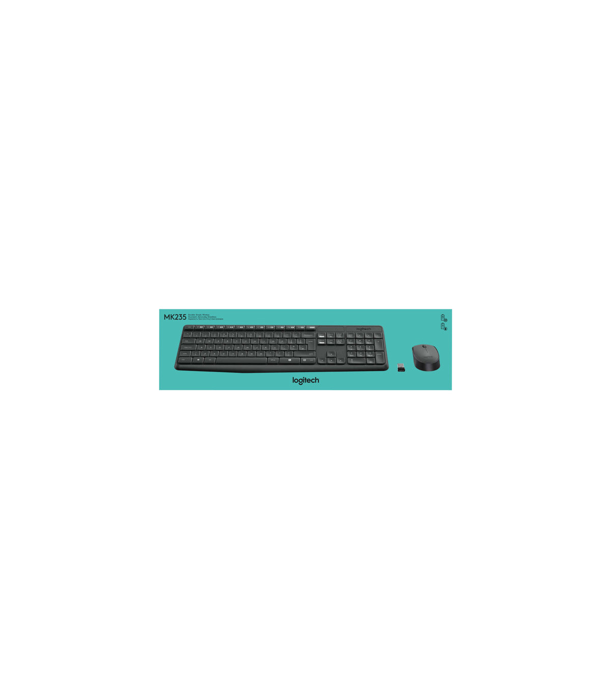 Teclado + mouse logitech mk235 wireless inalambrico frances