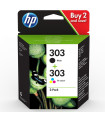 Pack cartucho tinta hp 3ym92ae nº 303