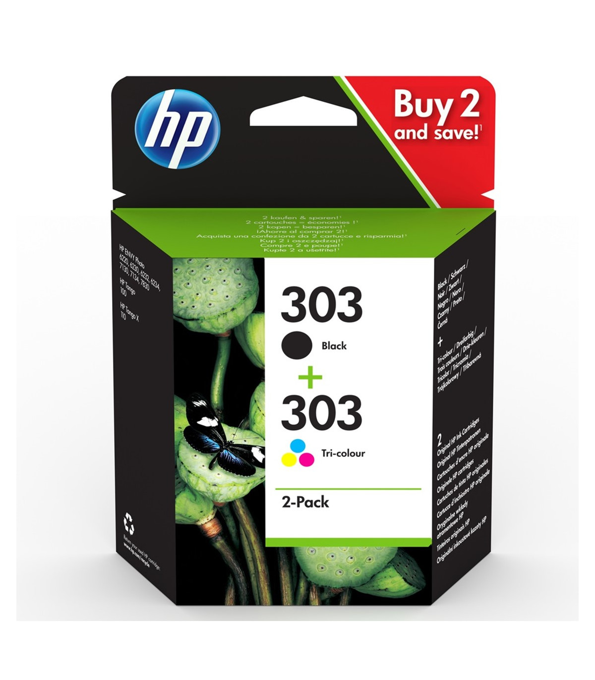 Pack cartucho tinta hp 3ym92ae nº 303