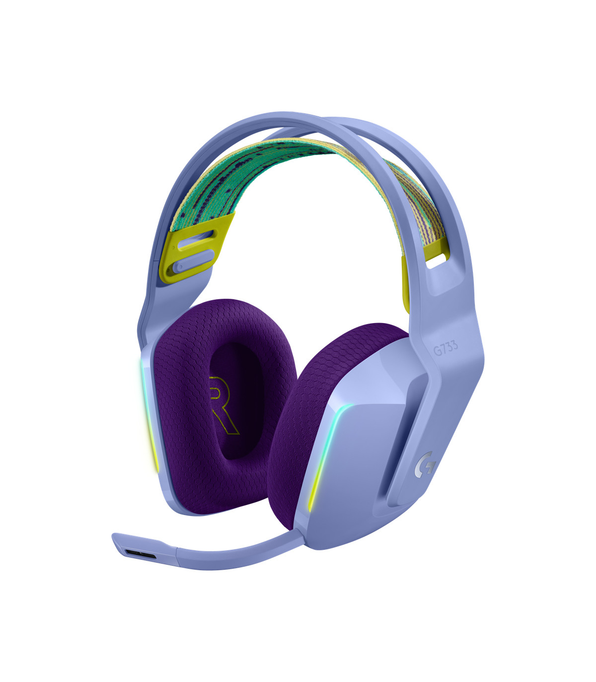 Auricular con microfono logitech g g7 gaming wireless inalambrico lila