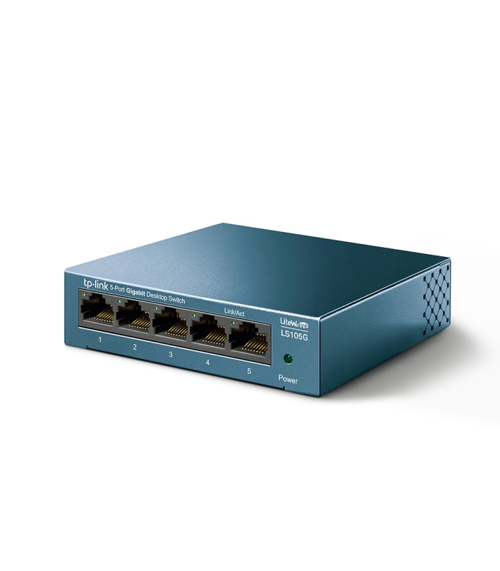 Switch 5 puertos 10 - 100 - 1000 tp - link azul claro