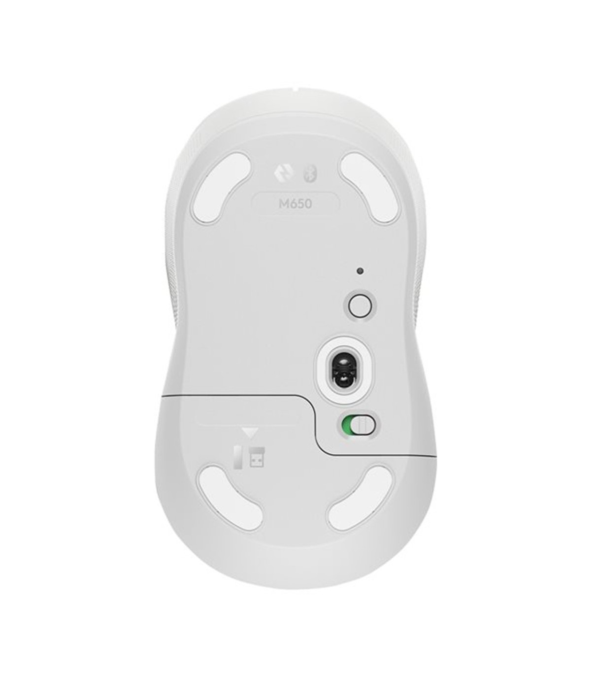 Mouse raton logitech m650 for business mediano wireless inalambrico blanco crudo