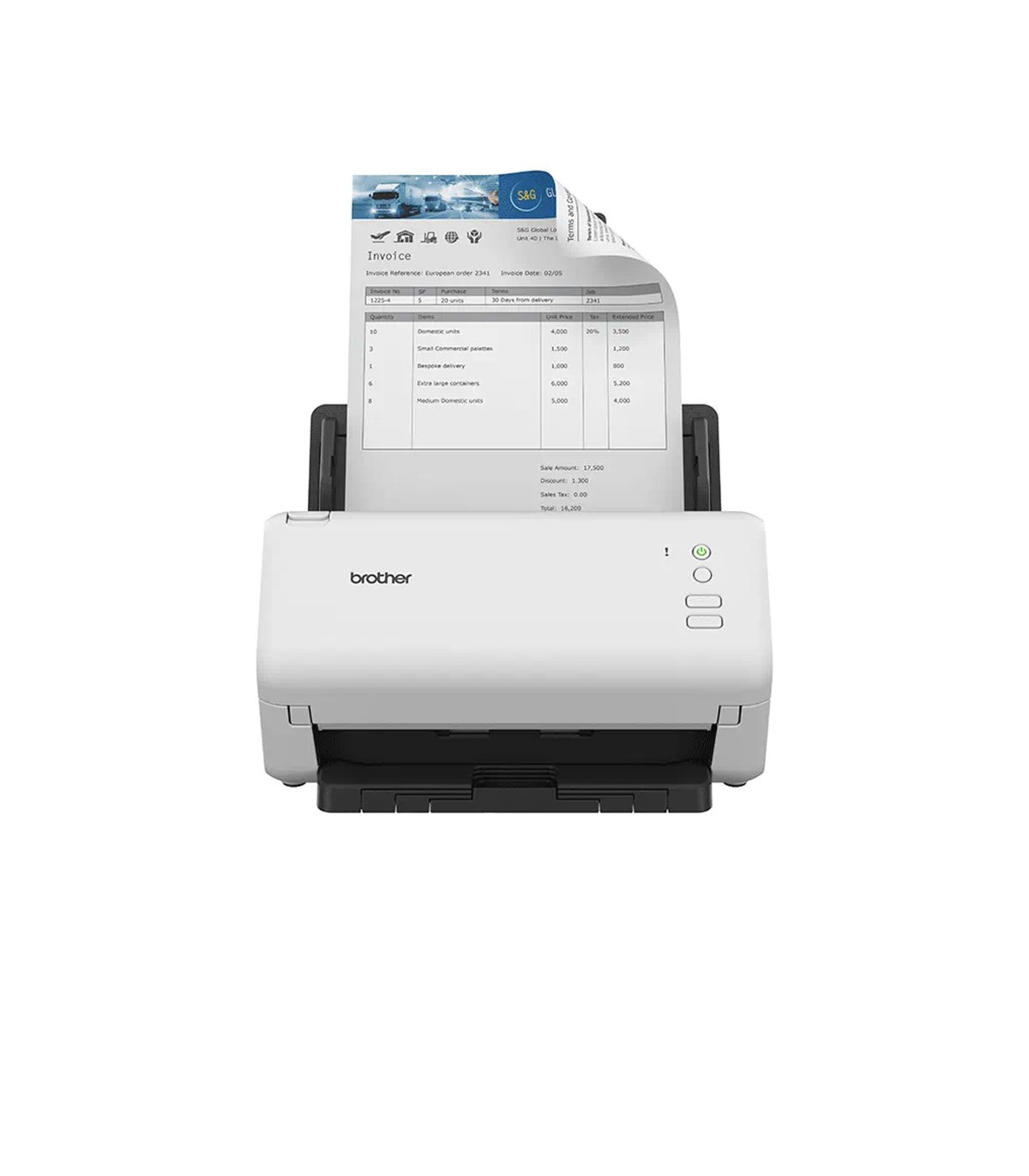 Escaner sobremesa brother ads - 4100 -  70ppm -  duplex automatico -  usb 3.0 -  usb 2.0 -  adf 60 hojas