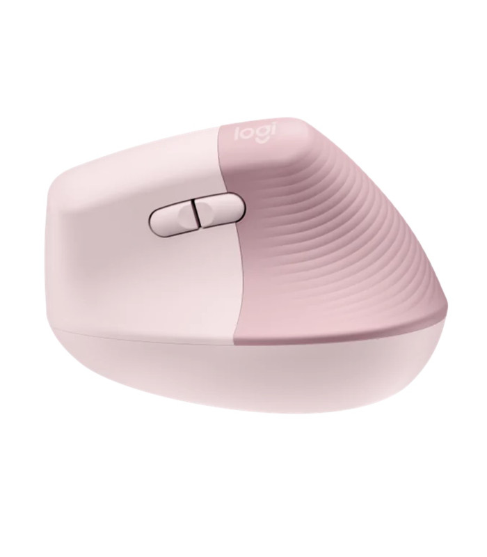 Mouse raton vertical logitech lift 6 botones 4000 dpi wireless inalambrico rosa