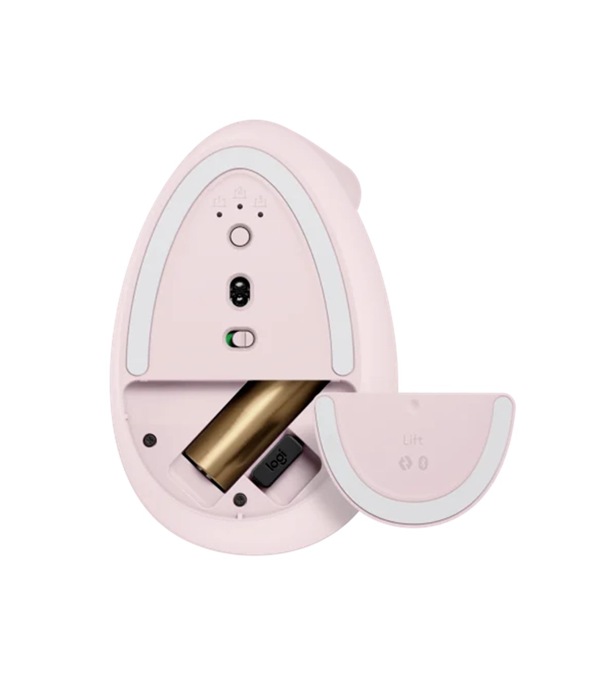 Mouse raton vertical logitech lift 6 botones 4000 dpi wireless inalambrico rosa