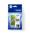 Pack cartuchos tinta brother lc422xlval negro cian magenta amarillo 3000 paginas - negro 1500 paginas - color