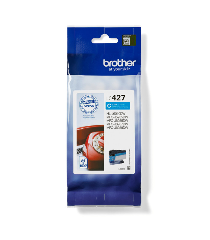 Cartucho tinta brother lc427c cian 1500 paginas