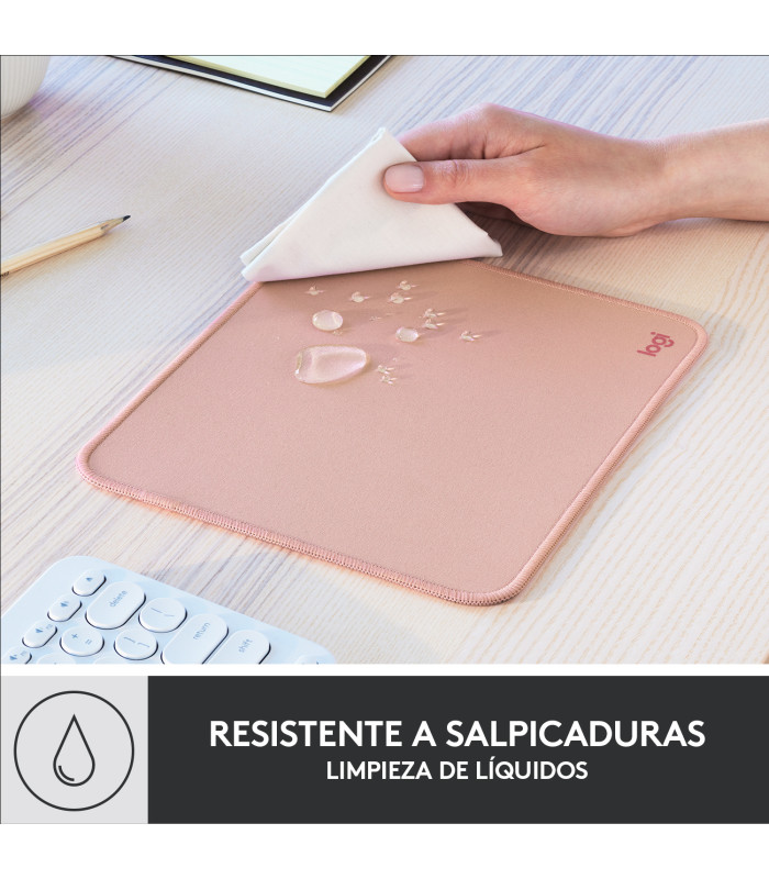 Alfombrilla logitech desk mat studio series rosa oscuro