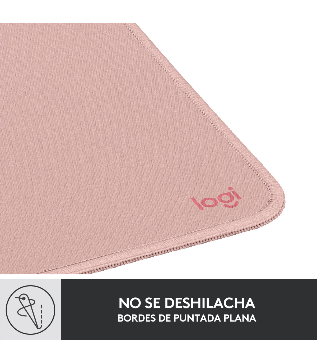Alfombrilla logitech desk mat studio series rosa oscuro