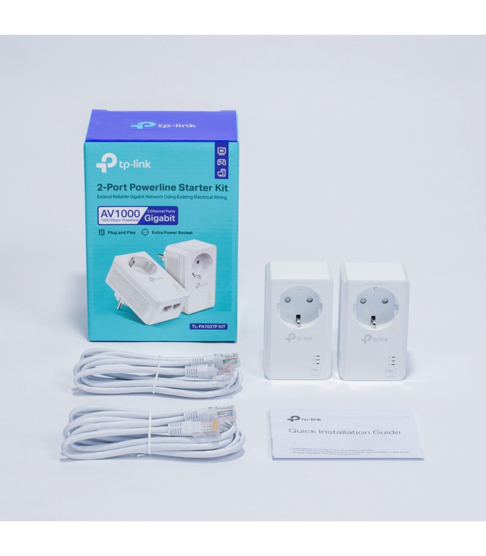 Kit de adaptadores powerline tp - link tl - pa7027p kit av1000