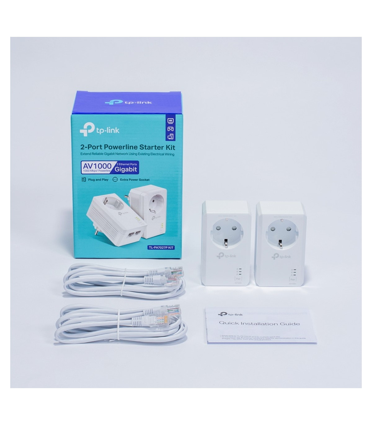 Kit de adaptadores powerline tp - link tl - pa7027p kit av1000