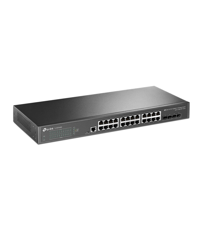 Switch 24 puertos tp - link 10 - 100 - 1000 + 4 sfp 10g + 1 puerto para consola