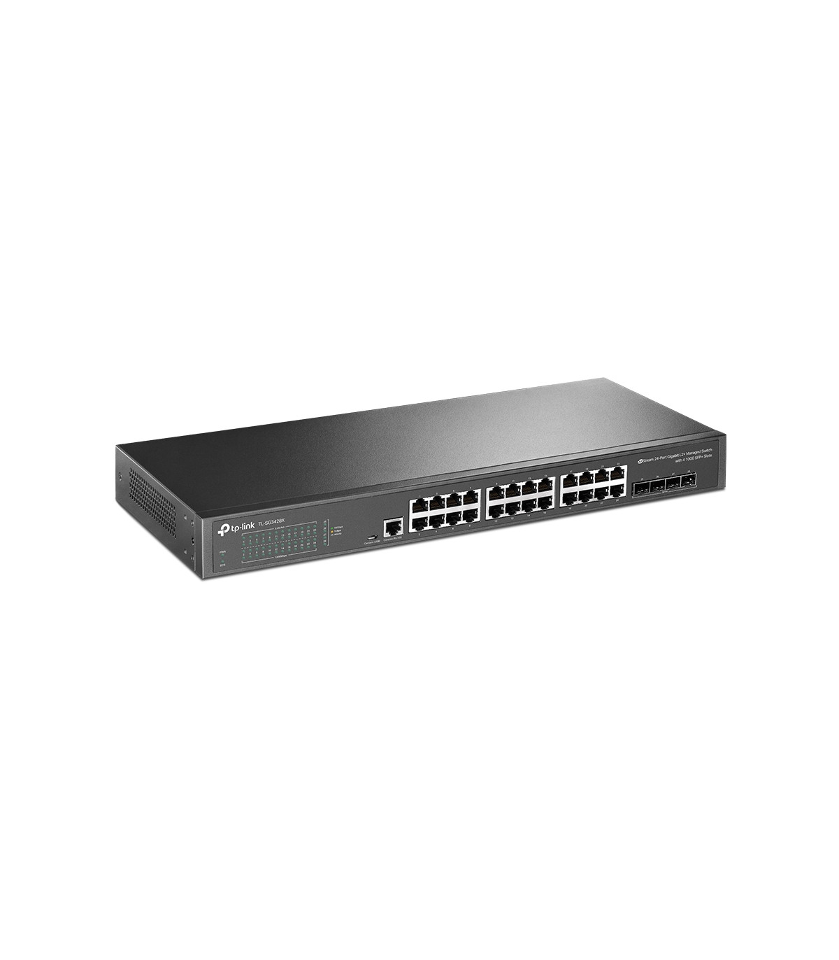 Switch 24 puertos tp - link 10 - 100 - 1000 + 4 sfp 10g + 1 puerto para consola