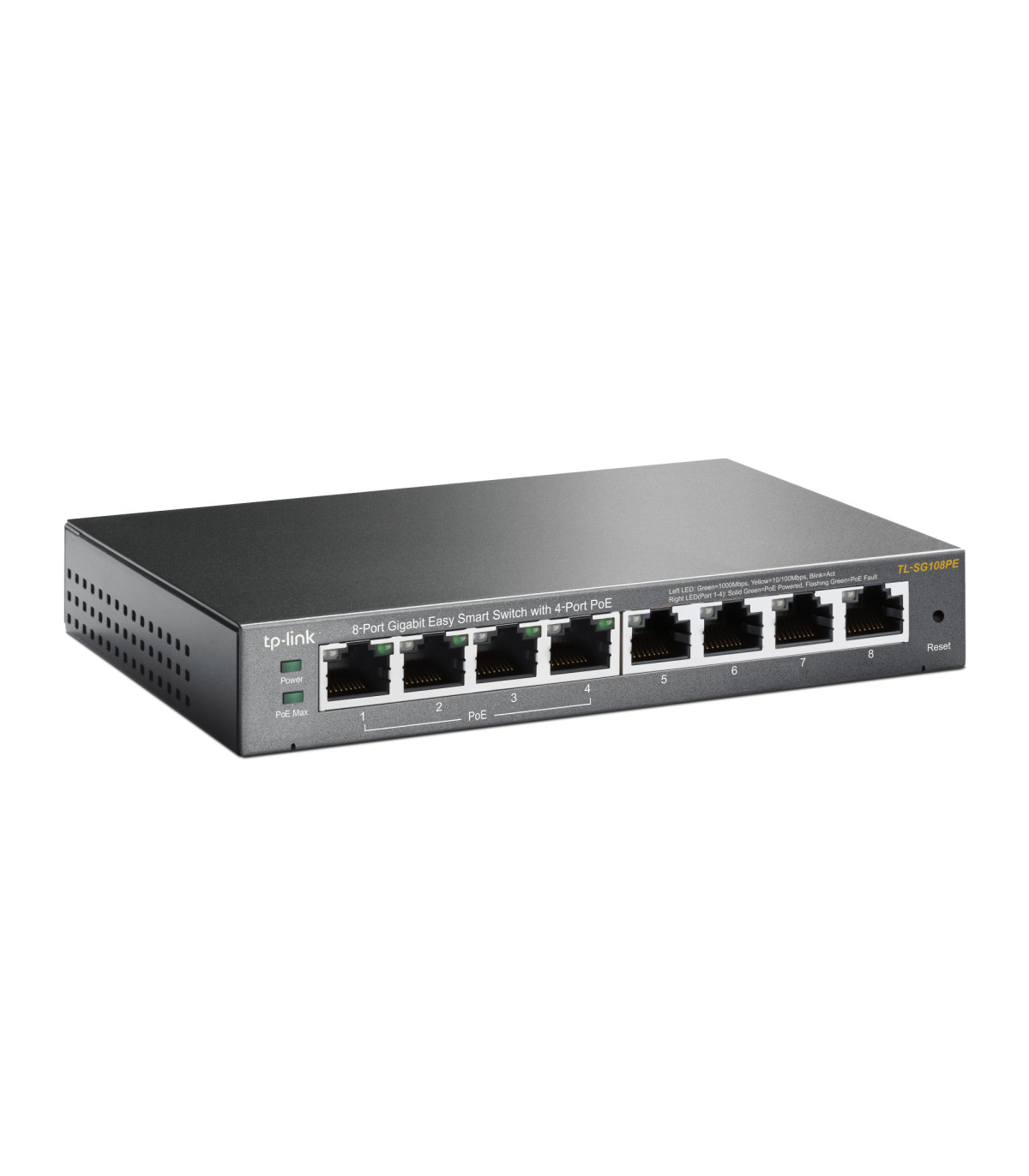 Switch 8 puertos tp - link tl - sg108pe easy smart 10 - 100 - 1000 4 puertos poe