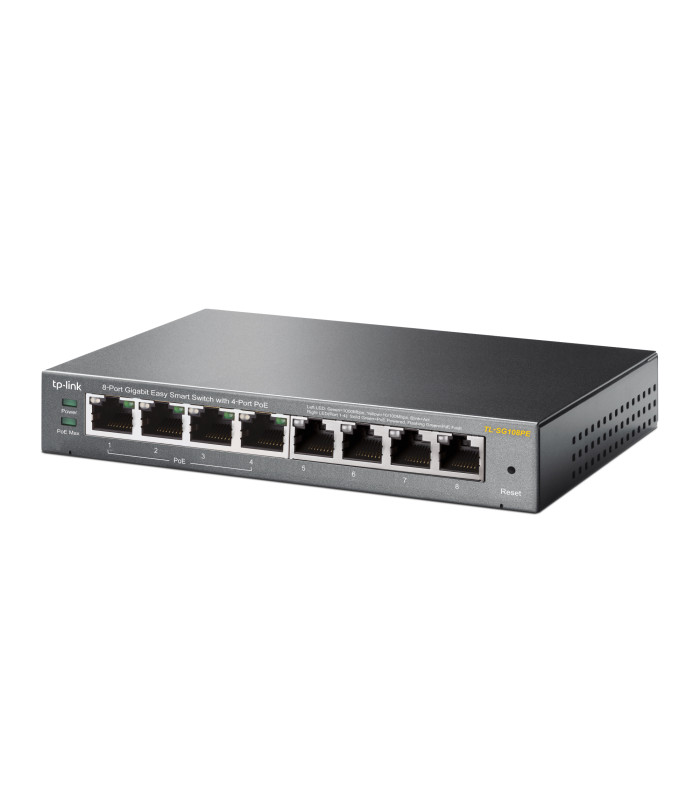 Switch 8 puertos tp - link tl - sg108pe easy smart 10 - 100 - 1000 4 puertos poe