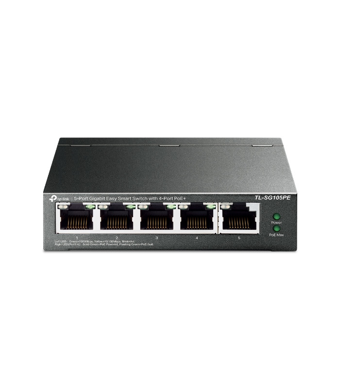 Switch 5 puertos tp - link tl - sg105pe easy smart 10 - 100 - 1000 4 puertos poe