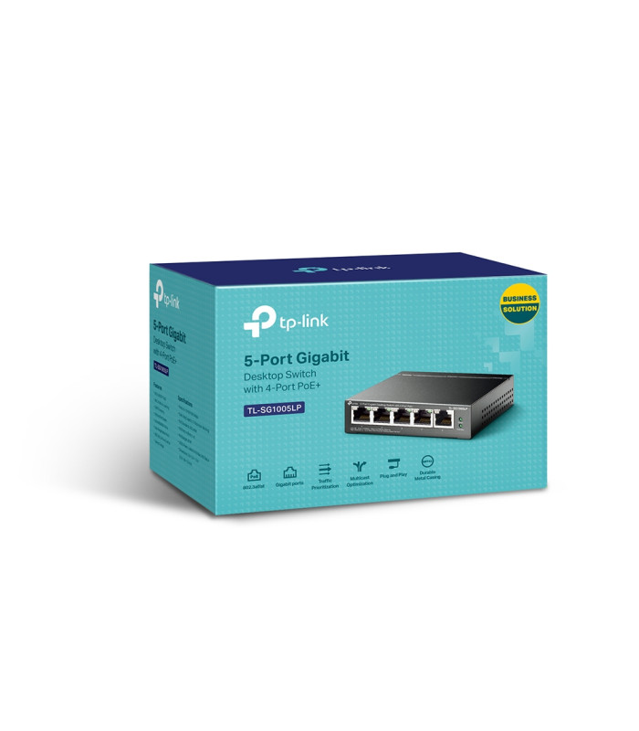 Switch 5 puertos tp - link tl - sg1005lp 10 - 100 - 1000 4 puertos poe+