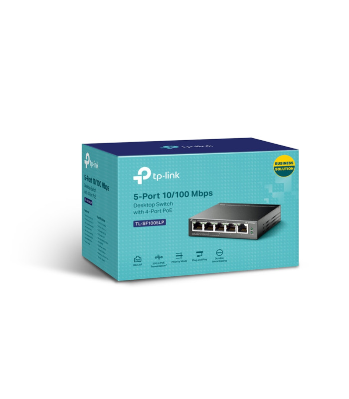 Switch 5 puertos tp - link tl - sf1005lp 10 - 100 4 puertos poe