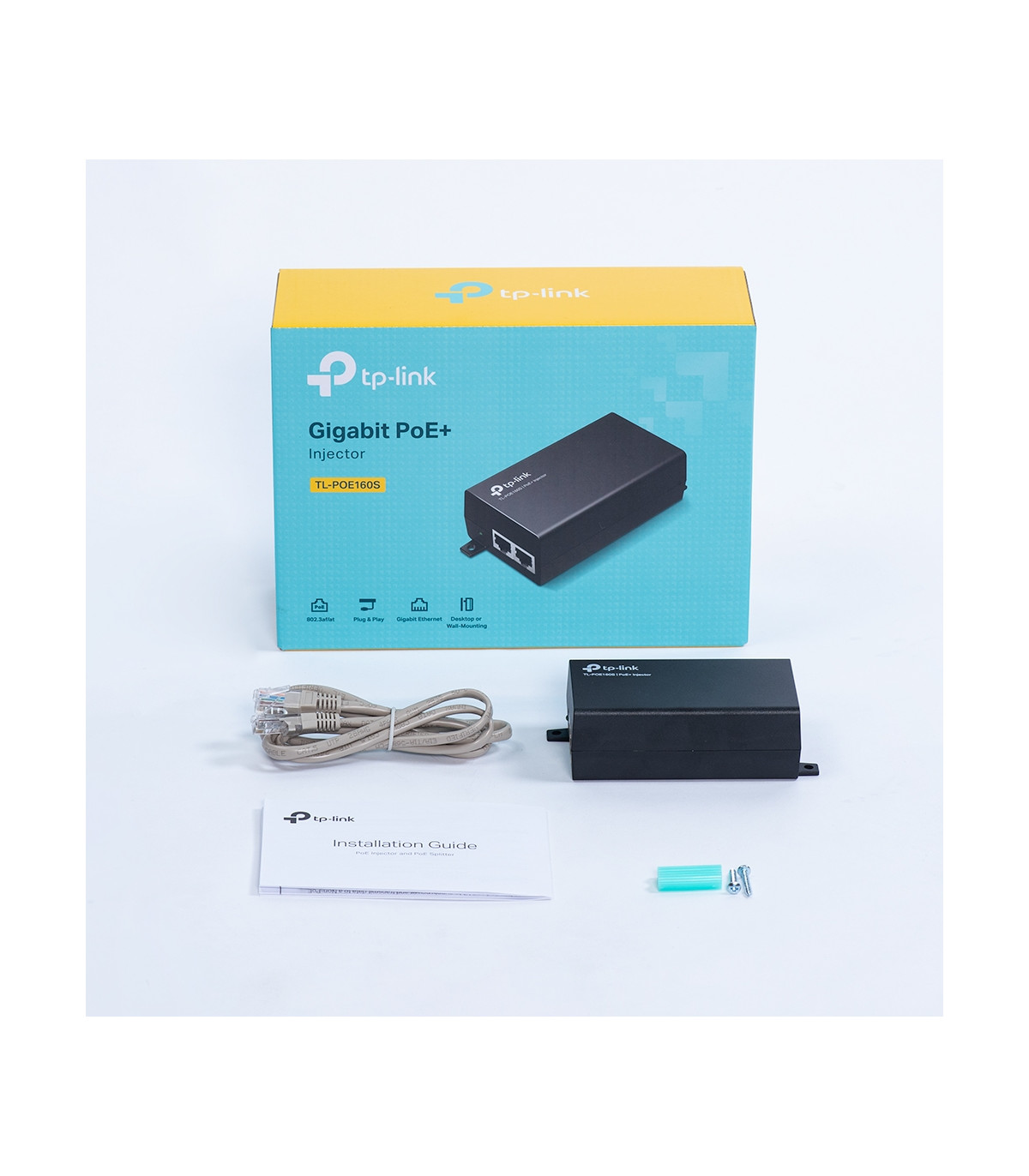 Inyector poe+ tp - link  tl - poe160s hasta 30w