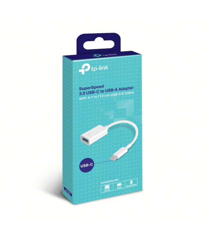 Adaptador usb 3.0 tipo c a usb tipo a tp - link  uc400 macho - hembra blanco