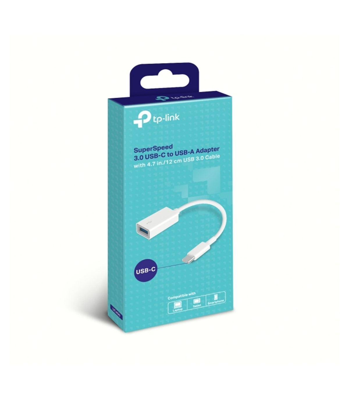 Adaptador usb 3.0 tipo c a usb tipo a tp - link  uc400 macho - hembra blanco