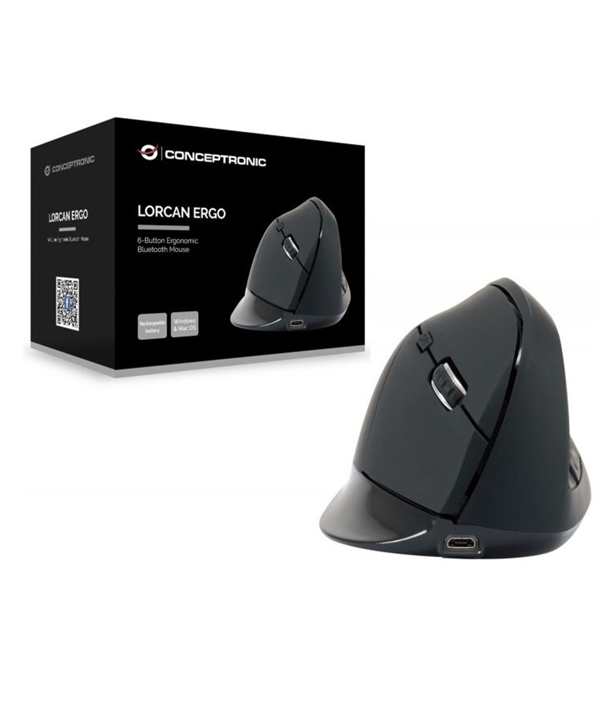Mouse raton conceptronic lorcan03 bluetooh 5.2 6 botonos - 1600 dpi