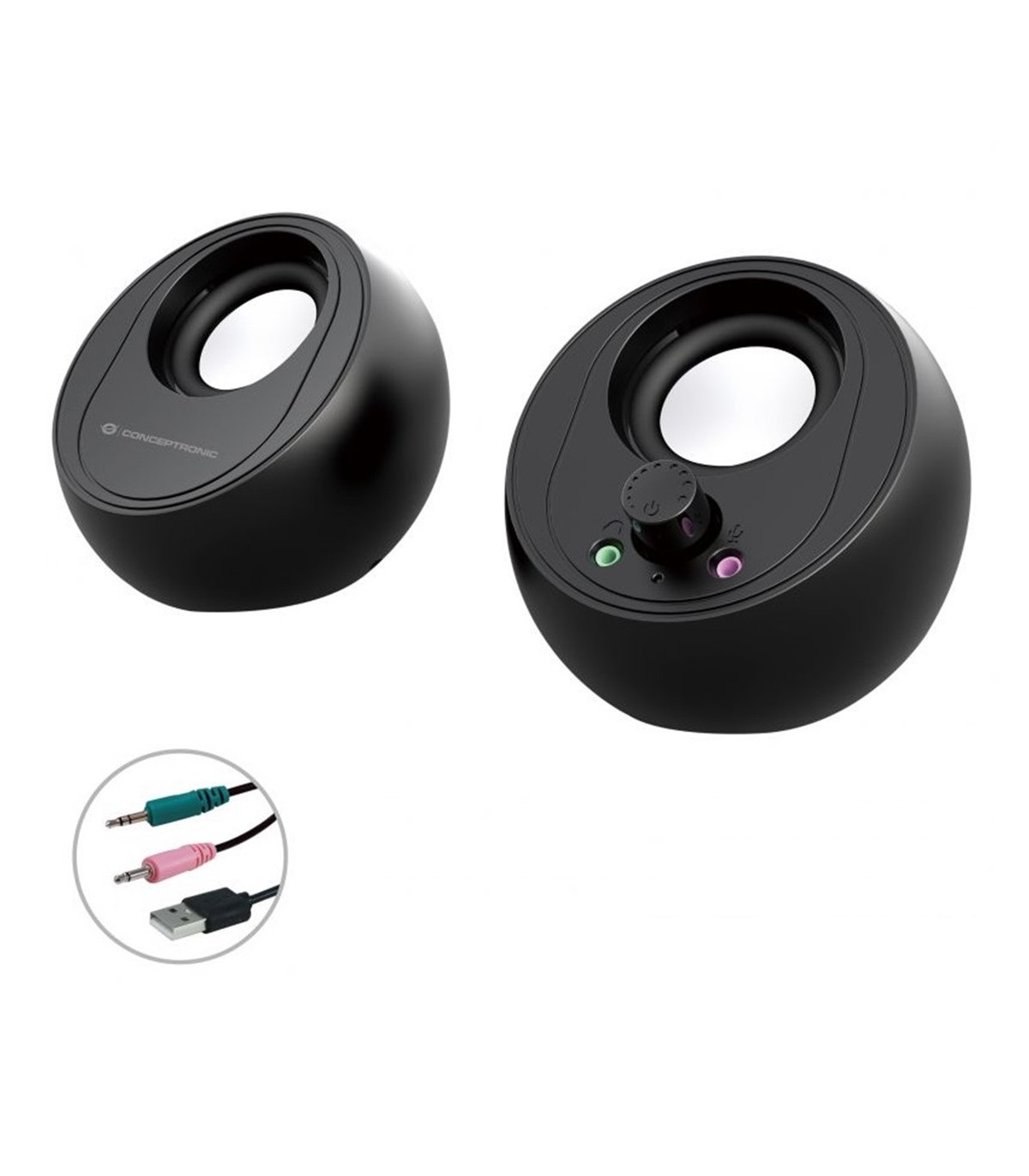 Altavoces conceptronic bjorn01b - 10w - negro