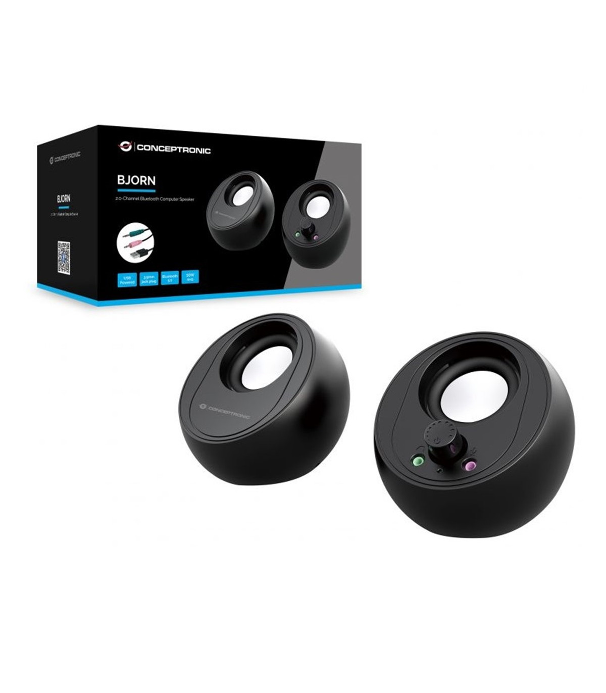 Altavoces conceptronic bjorn01b - 10w - negro