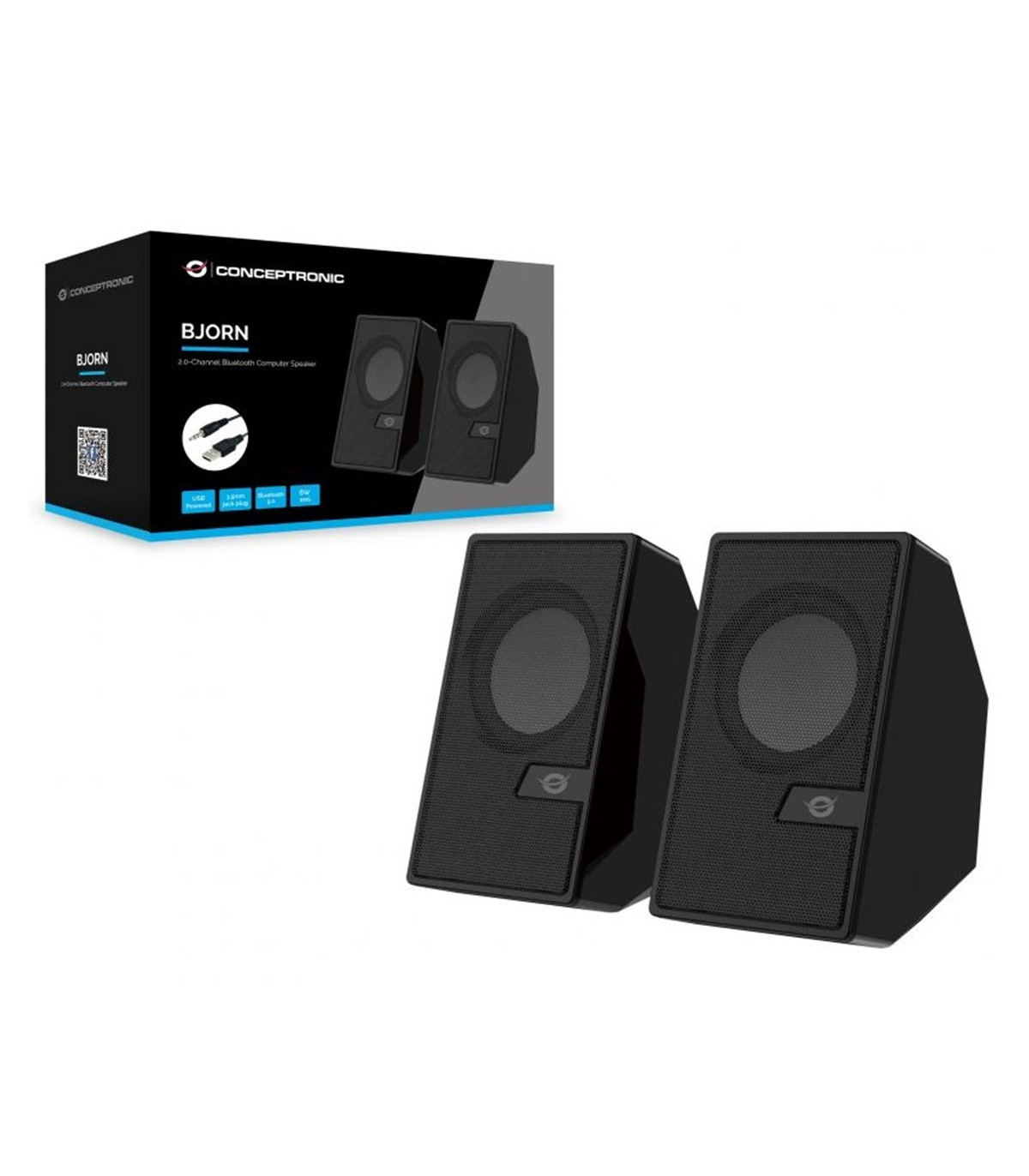 Altavoces conceptronic bjorn02b - 6w - negro