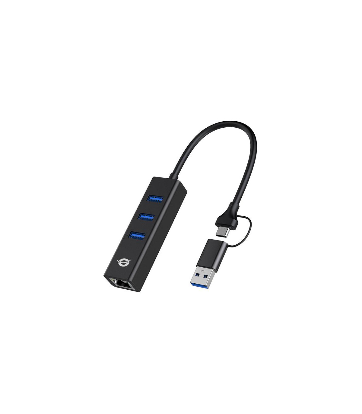 Adaptador conceptronic usb a gigabit ethernet rj45 -   con hub usb 3.0 - 3 puertos - adaptador usb - c
