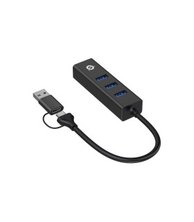 Adaptador conceptronic usb a gigabit ethernet rj45 - con hub usb 3.0 - 3 puertos - adaptador usb - c