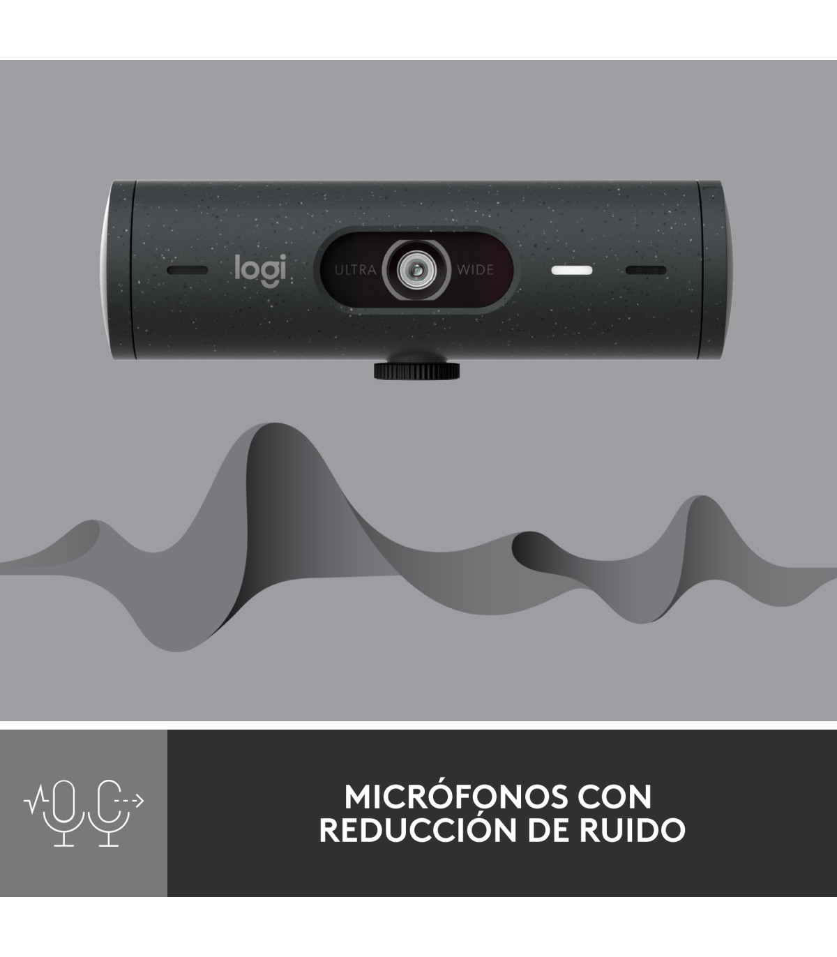 Webcam logitech brio 500 grafito full hd -  usb tipo c