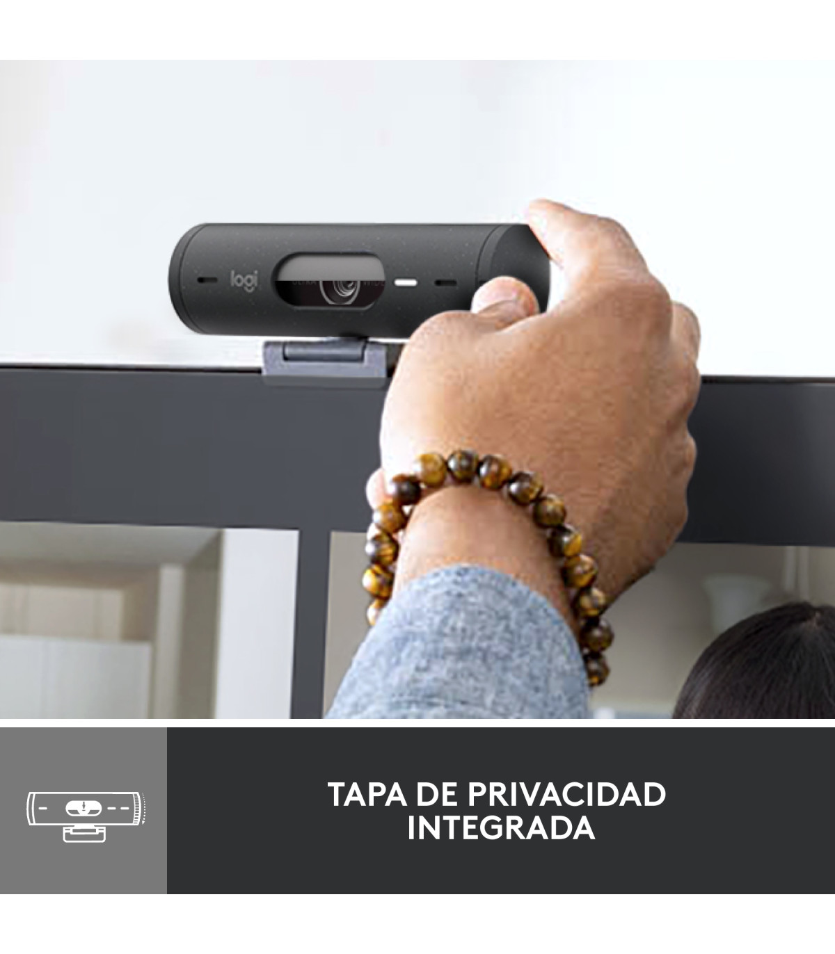 Webcam logitech brio 500 grafito full hd -  usb tipo c