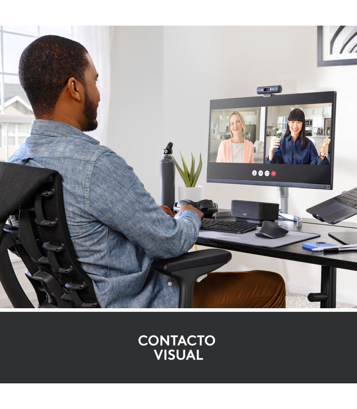 Webcam logitech brio 500 grafito full hd -  usb tipo c