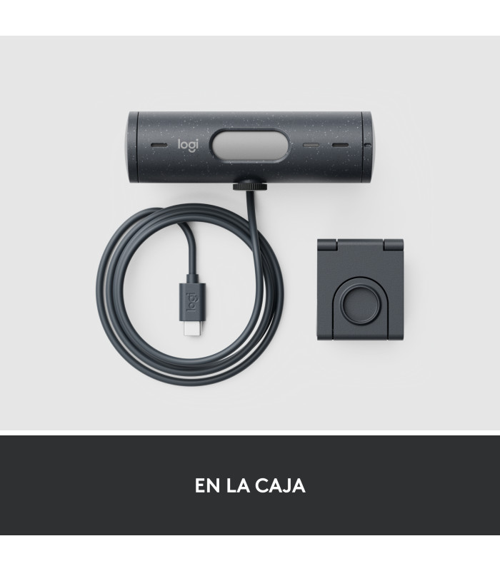 Webcam logitech brio 500 grafito full hd -  usb tipo c