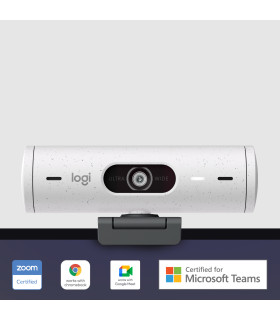 Webcam logitech brio 500 blanco crudo full hd - usb tipo c