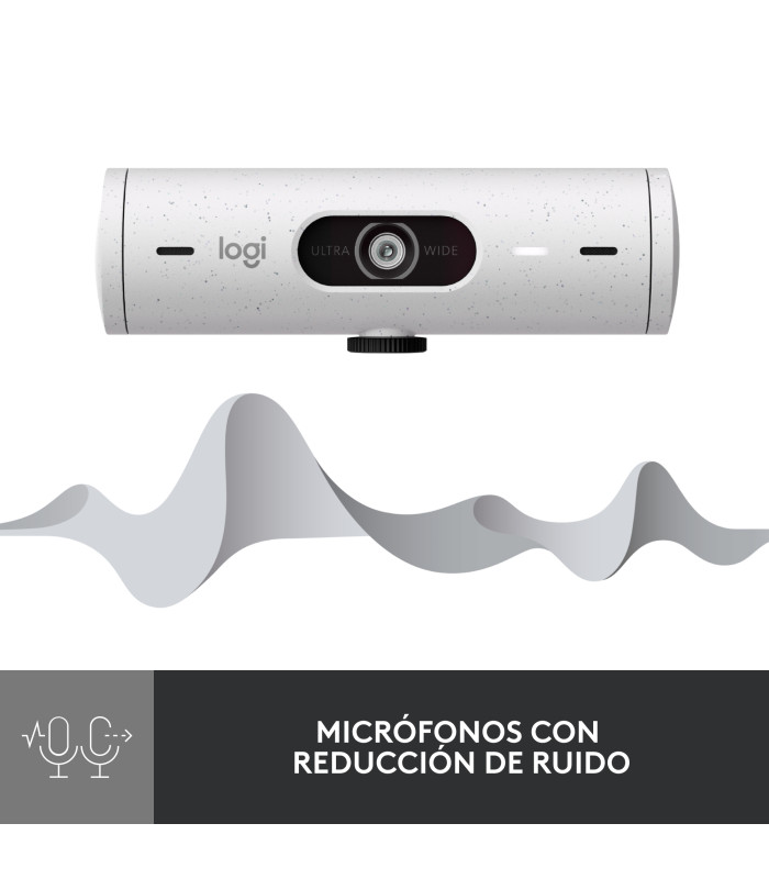 Webcam logitech brio 500 blanco crudo full hd -  usb tipo c