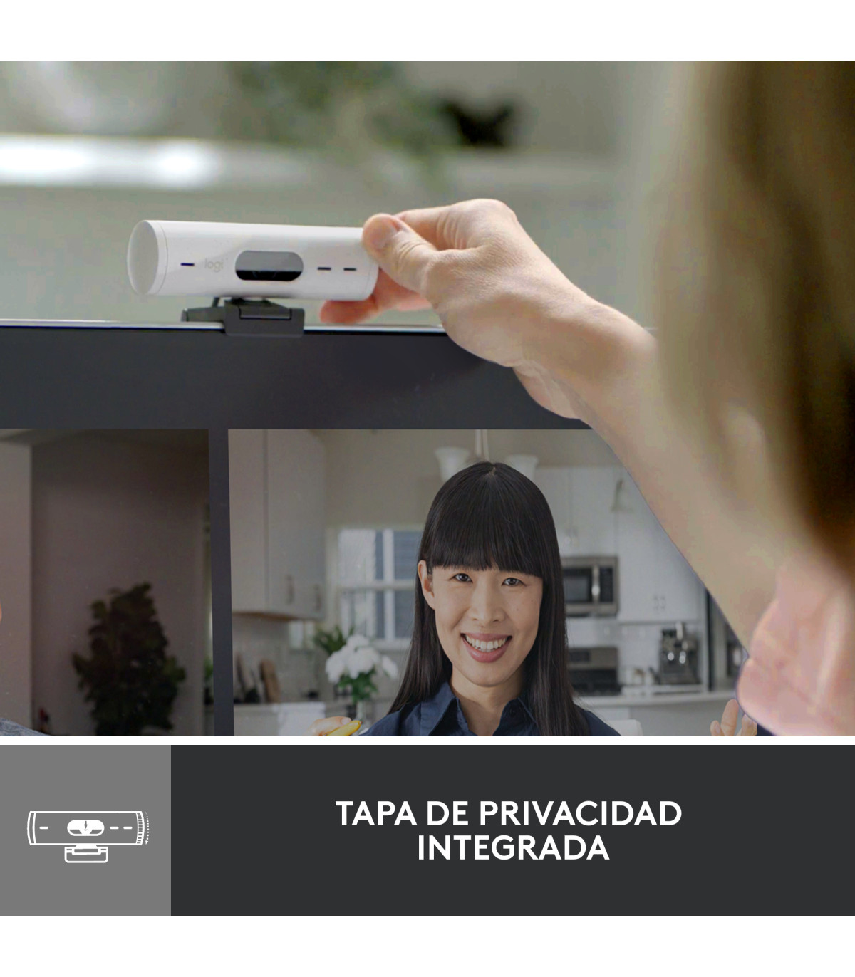 Webcam logitech brio 500 blanco crudo full hd -  usb tipo c